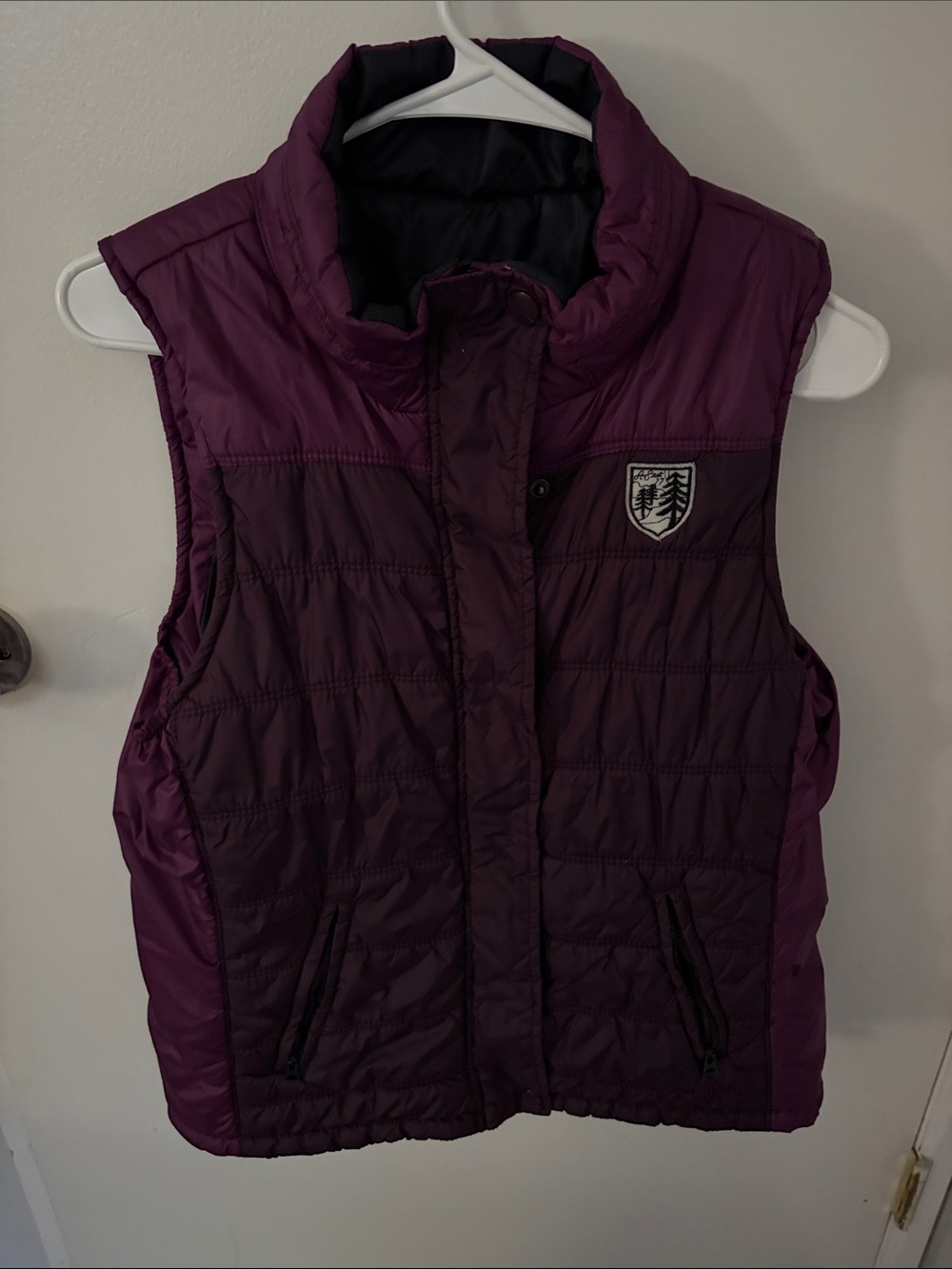 American Eagle Outfitters Quilted Plum Puffer Vest